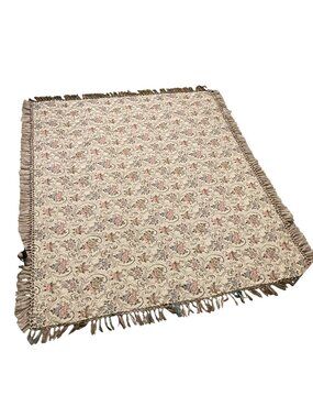 Vintage Cottagecore Granny Chic Tapestry Floral Tablecloth 73"x60"